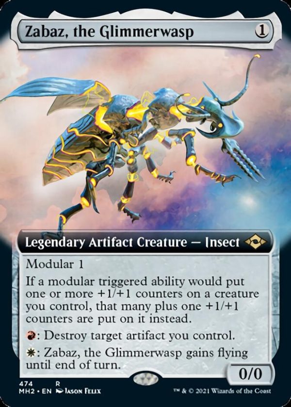 Zabaz, the Glimmerwasp (Extended Art) [Modern Horizons 2] For Cheap