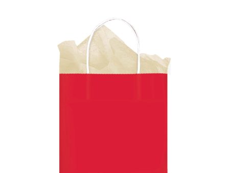 Apple Red Medium Kraft Bag For Discount