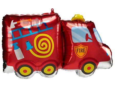 Fire Truck Supershape Foil Balloon 76cmx45cm Online