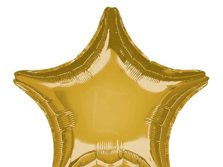 Metallic Gold Star Foil Balloon 19in on Sale