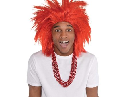 Red Crazy Wig For Cheap