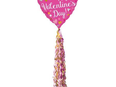 Valentines Day Pink Silver and Gold Pom Pom Airwalker Online now