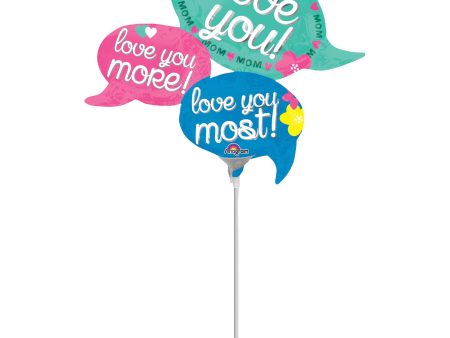 Love Mom Bubble Mini Shape Foil Balloon For Sale